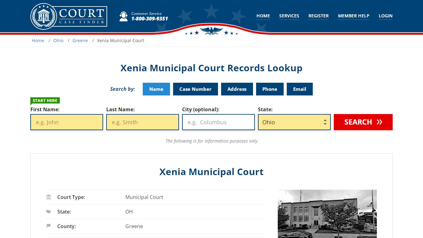 Xenia Municipal Court Records Lookup - CourtCaseFinder.com