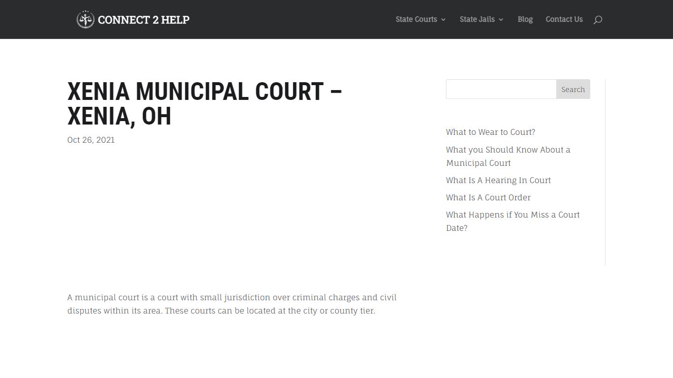 Xenia Municipal Court - Xenia, OH - Connect 2 Help