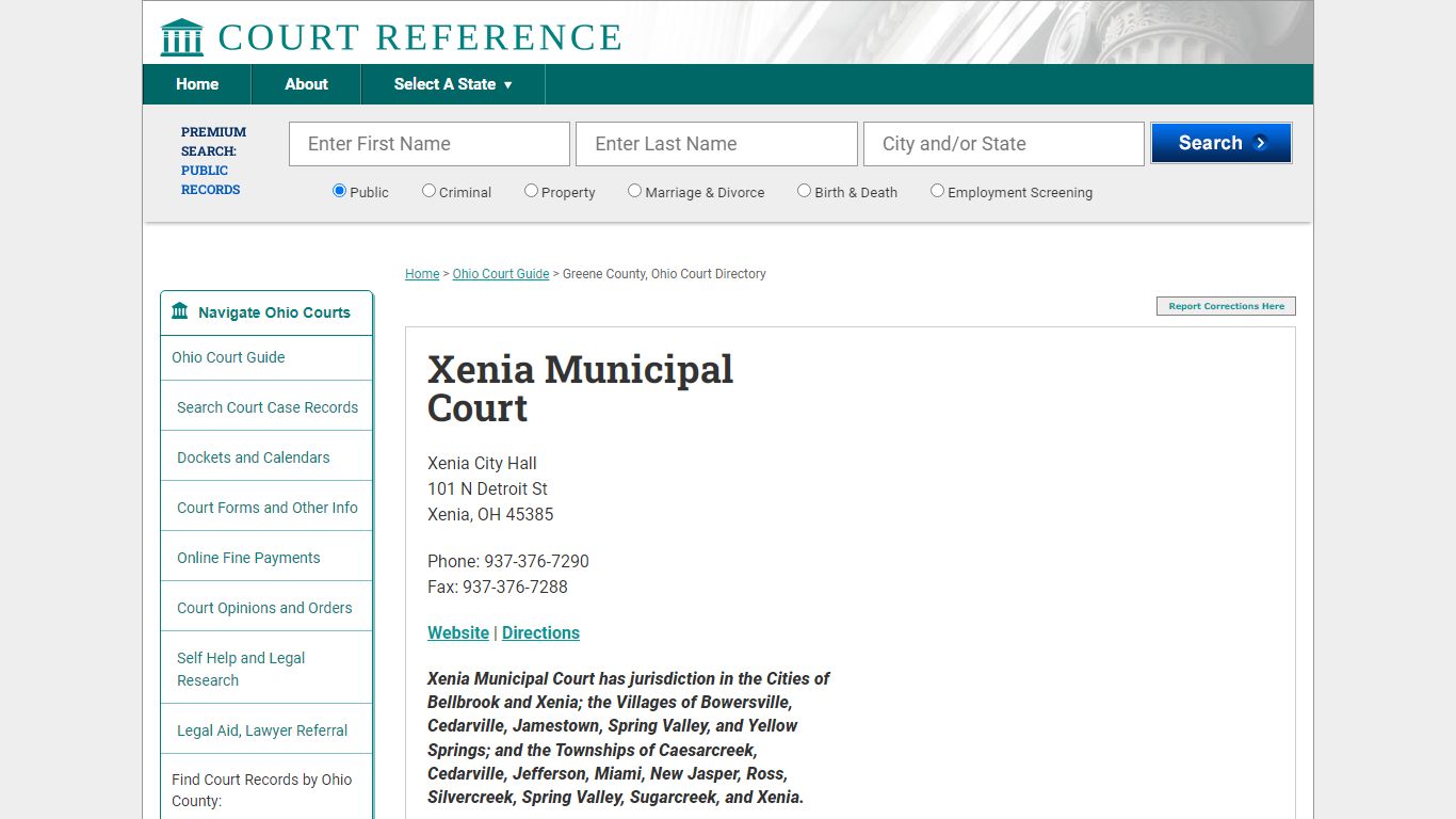 Xenia Municipal Court - CourtReference.com